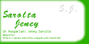 sarolta jeney business card